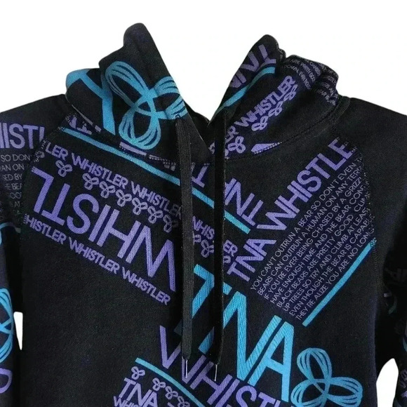 Aritzia TNA hoodie cotton blend sweatshirt Whistler ski snowboard black  wm L - Picture 3 of 12